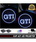 Volkswagen GTI Mesafe Sensörlü  Fotoselli Pilli Yapıştırmalı Kapı Altı Led Logo