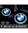 BMW Araçlar İçin Mesafe Sensörlü  Fotoselli Pilli Yapıştırmalı Kapı Altı Led Logo