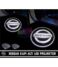 Nissan Araçlar İçin Mesafe Sensörlü  Fotoselli Pilli Yapıştırmalı Kapı Altı Led Logo