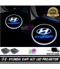 Hyundai Araçlar İçin Pilli Yapıştırmalı Kapı Altı Led Logo
