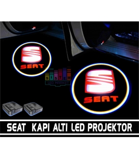 Seat Araçlar İçin Mesafe Sensörlü  Fotoselli Pilli Yapıştırmalı Kapı Altı Led Logo