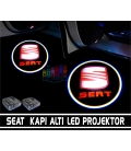 Seat Araçlar İçin Pilli Yapıştırmalı Kapı Altı Led Logo