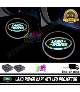 Land Rover Araçlar İçin Mesafe Sensörlü  Fotoselli Pilli Yapıştırmalı Kapı Altı Led Logo