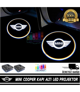 Mini Araçlar İçin Mesafe Sensörlü  Fotoselli Pilli Yapıştırmalı Kapı Altı Led Logo