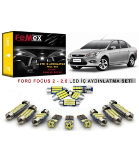 Ford Focus 2 -2,5 LED İç Aydınlatma Ampul Seti FEMEX Parlak Beyaz