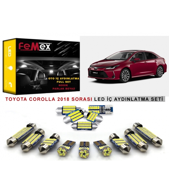 Toyota Corolla 2018 ve Sonrası LED İç Aydınlatma Seti FEMEX