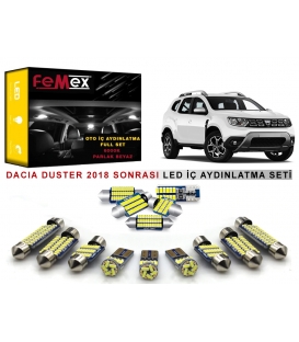 Dacia Duster 2018 Sonrası LED İç Aydınlatma Ampul Seti FEMEX Parlak Beyaz