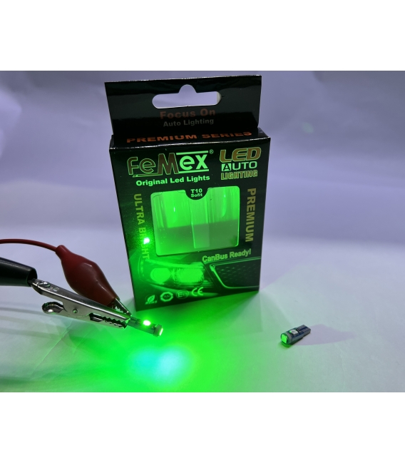 FEMEX Premium 10'lu T5 Led 3030 Chipset 3smd Mini Led Ampul Yeşil