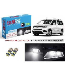 Toyota ProaceCity LED Plaka Aydınlatma Ampul Seti FEMEX Parlak Beyaz