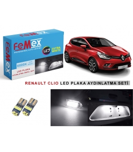 RENAULT CLIO LED PLAKA AYDINLATMA AMPUL SETİ FEMEX PARLAK BEYAZ