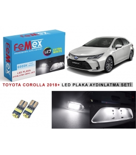 TOYOTA Corolla 2018+ LED PLAKA AYDINLATMA AMPUL SETİ FEMEX PARLAK BEYAZ