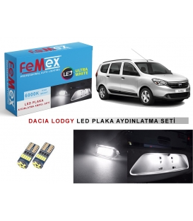 Dacia Lodgy Led Plaka Aydınlatma Ampul Seti Femex Parlak Beyaz
