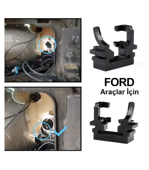 Ford Focus 3,5 Araçlar için Uzun Far Tutucu Led Ampul Sabitleme Aparatı