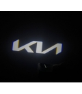 Kia Araçlar İçin Mesafe Sensörlü  Fotoselli Pilli Yapıştırmalı Kapı Altı Led Logo