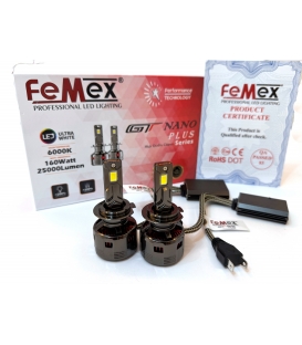 Femex GT Nano Plus Csp LUMILED ROYAL Chipset Radyatör Soğutmalı H7 Led Xenon Led Headlight