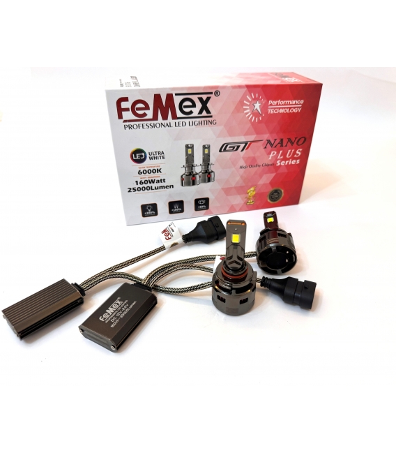 Femex GT Nano Plus Csp LUMILED ROYAL Chipset Radyatör Soğutmalı HB3 9005 Led Xenon Led Headlight
