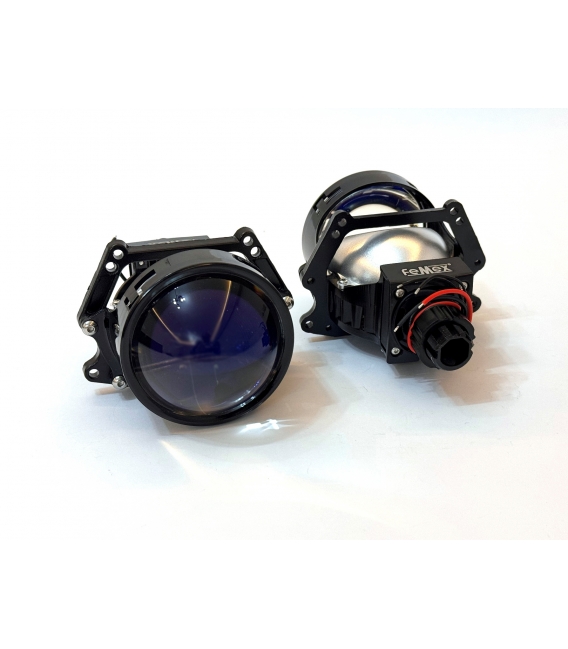 Femex P50M Diamond Mercek Blue Lens Bi-Led Projektör Far İçi Led Mercek 3,0 Inc High Power Kısa Uzun Birlikte