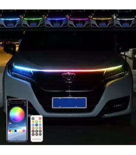 App Kontrollü Kaput Ledi Animasyonlu RGB Kayar Led - Sinyal Modüllü 150cm