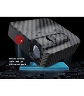 Sparco Logolu Mesafe Sensörlü  Fotoselli Pilli Yapıştırmalı Kapı Altı Led Logo