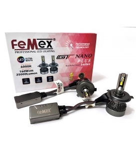 Femex GT Nano Plus Csp LUMILED ROYAL Chipset Radyatör Soğutmalı H4 Led Xenon Far Ampulu